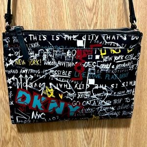 DKNY side purse with Graffiti design